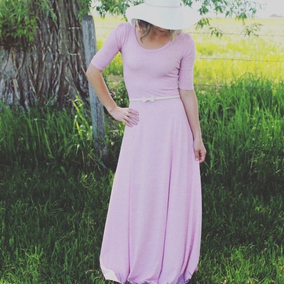 3X•BLUSH PINK MODERN ANA MAXI DRESS - Picture 4 of 13